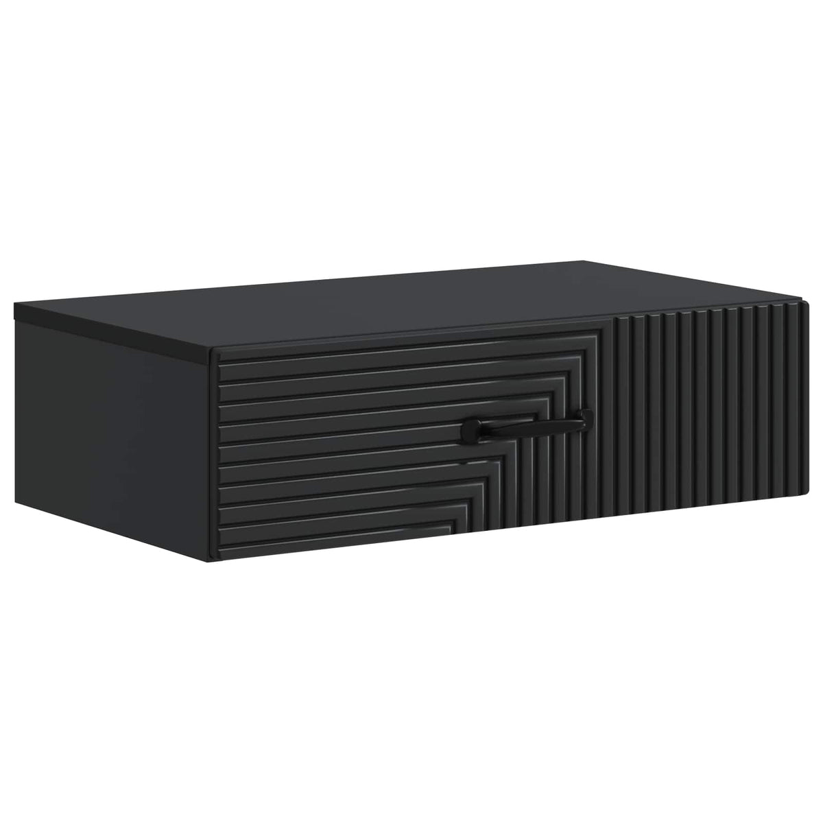 vidaXL Wall-Mounted Side Table 59 x 34.5 x 17 cm Engineered Wood Black