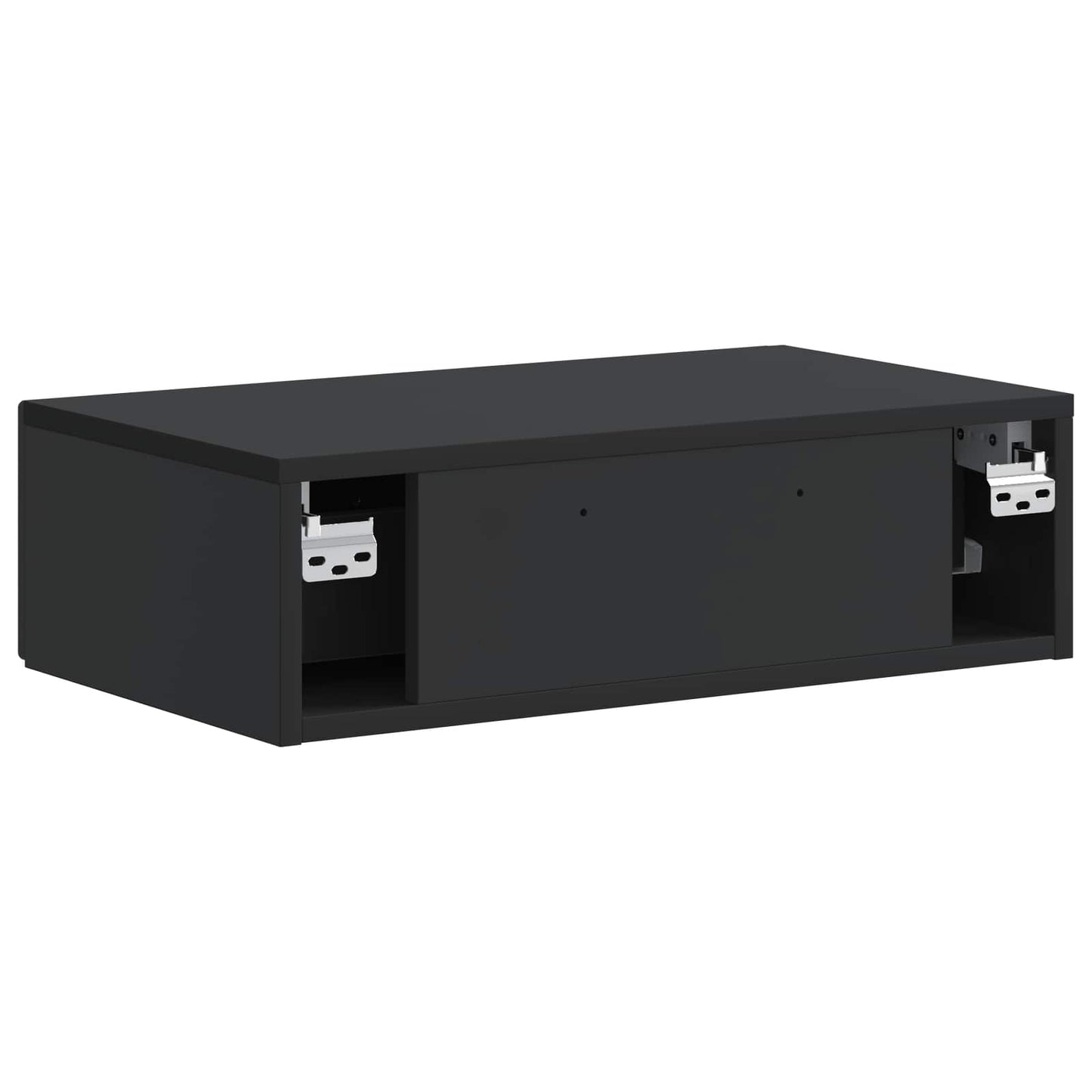 vidaXL Wall-Mounted Side Table Black 59 x 34.5 x 17 cm Engineered Wood