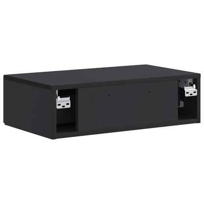 vidaXL Wall-Mounted Side Table Black 59 x 34.5 x 17 cm Engineered Wood