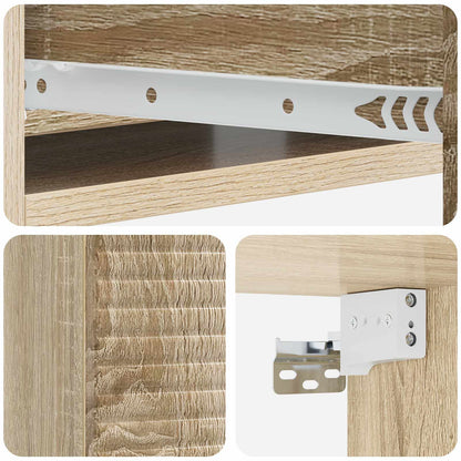 vidaXL Wall-Mounted Side Table Sonoma Oak 59 x 34.5 x 17 cm