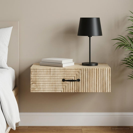 vidaXL Wall-Mounted Side Table Sonoma Oak 59 x 34.5 x 17 cm