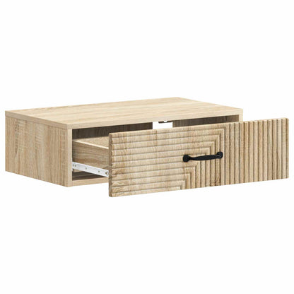 vidaXL Wall-Mounted Side Table Sonoma Oak 59 x 34.5 x 17 cm