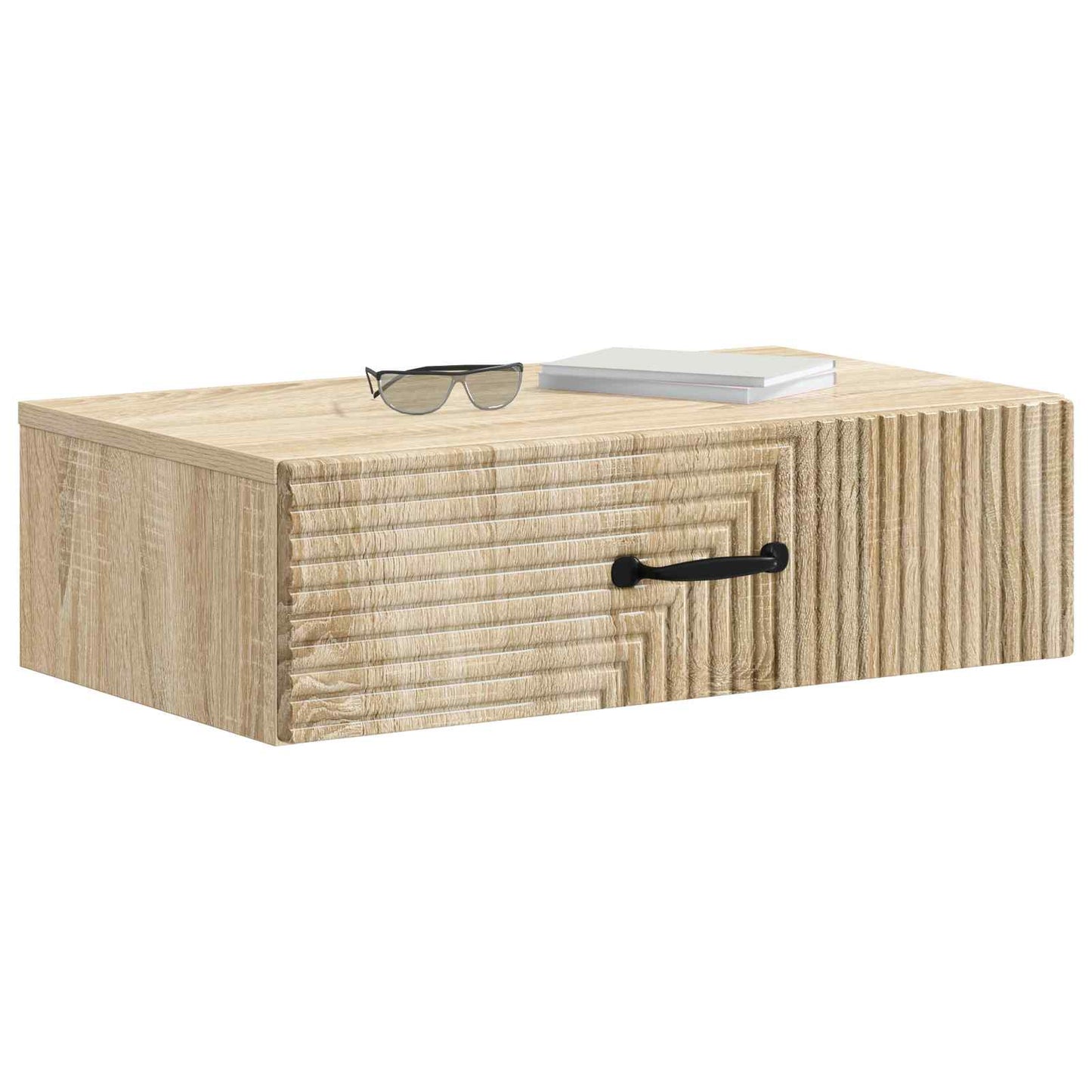 vidaXL Wall-Mounted Side Table Sonoma Oak 59 x 34.5 x 17 cm