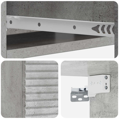 vidaXL Wall-Mounted Side Table Concrete Grey 59 x 34.5 x 17 cm