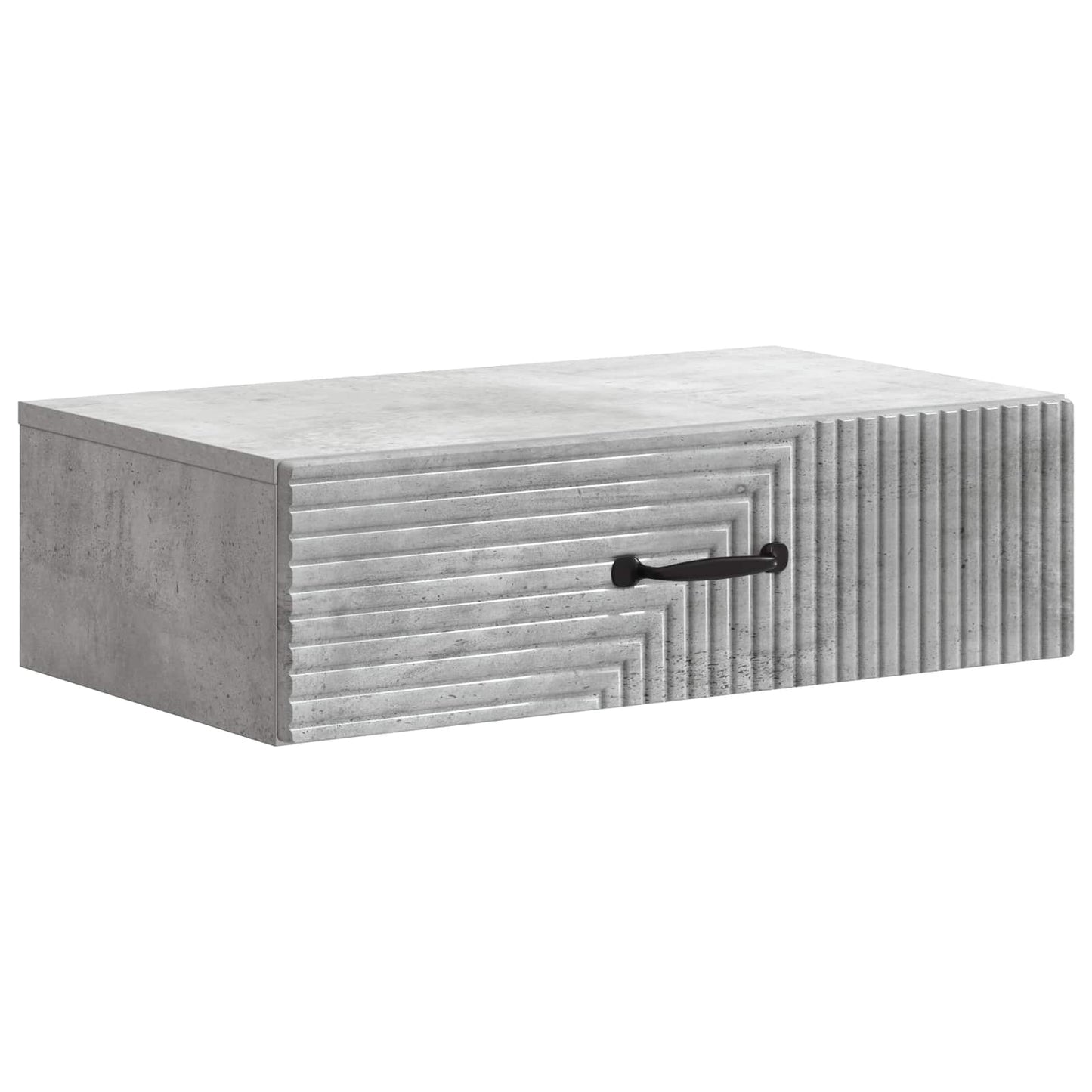 vidaXL Wall-Mounted Side Table Concrete Grey 59 x 34.5 x 17 cm