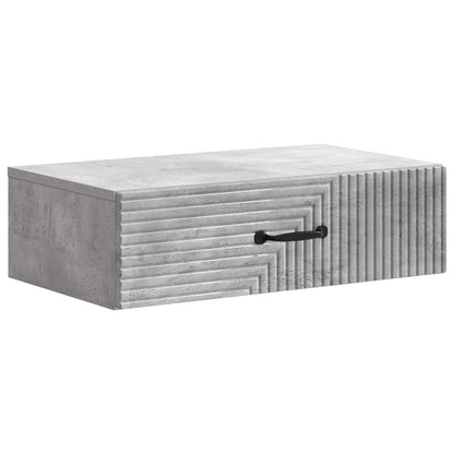 vidaXL Wall-Mounted Side Table Concrete Grey 59 x 34.5 x 17 cm