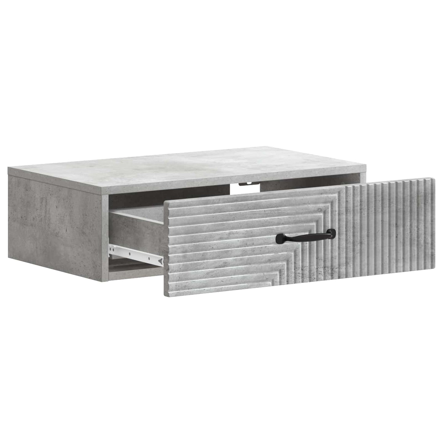 vidaXL Wall-Mounted Side Table Concrete Grey 59 x 34.5 x 17 cm