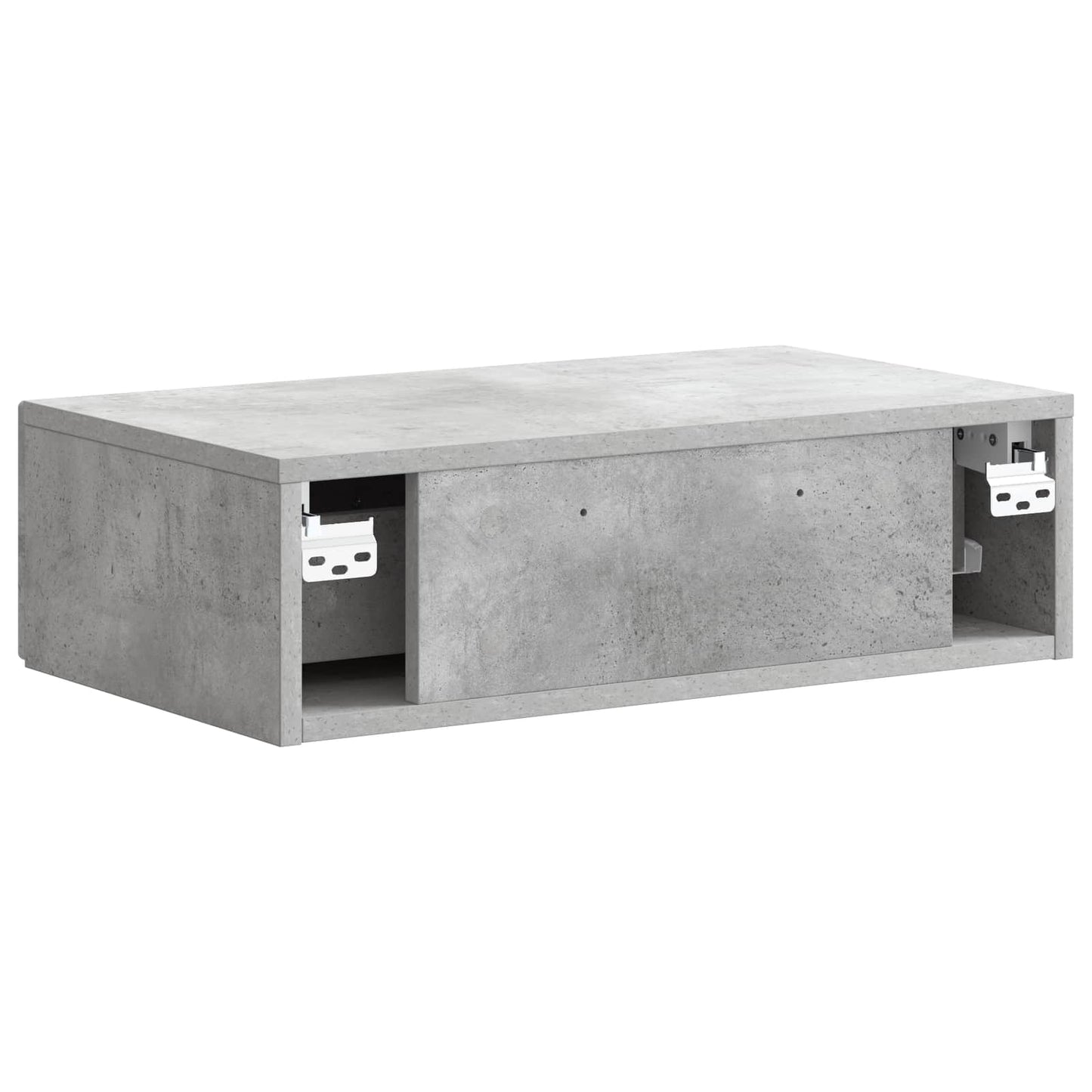 vidaXL Wall-Mounted Side Table Concrete Grey 59 x 34.5 x 17 cm