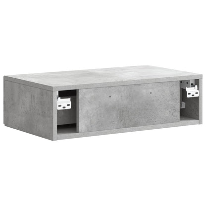 vidaXL Wall-Mounted Side Table Concrete Grey 59 x 34.5 x 17 cm