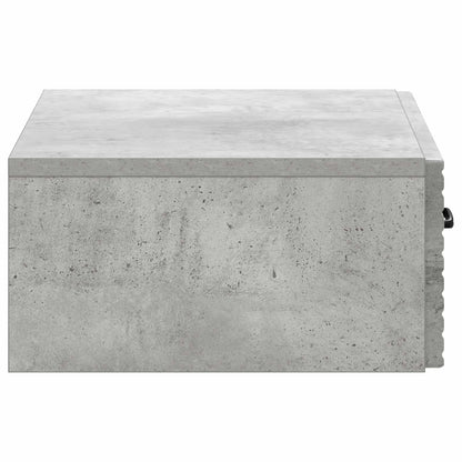 vidaXL Wall-Mounted Side Table Concrete Grey 59 x 34.5 x 17 cm