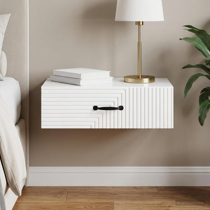 vidaXL Wall-Mounted Side Table High Gloss White 59 x 34.5 x 17 cm