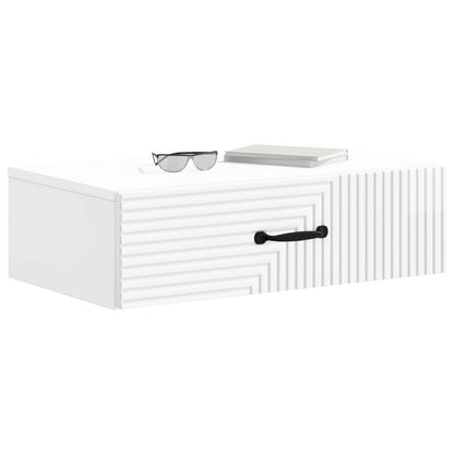 vidaXL Wall-Mounted Side Table High Gloss White 59 x 34.5 x 17 cm