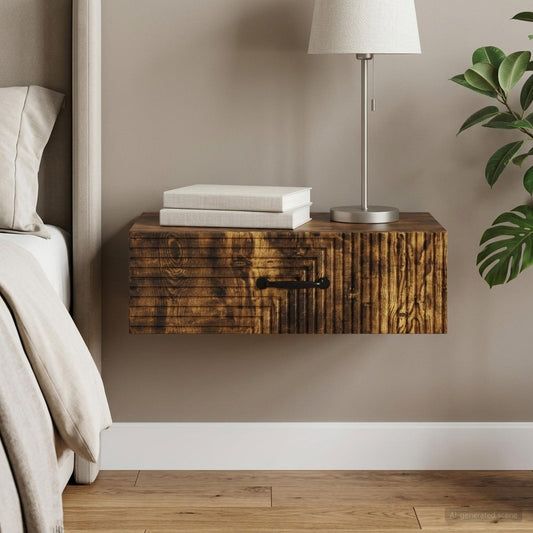 vidaXL Wall-Mounted Side Table 59 x 34.5 x 17 cm Engineered Wood