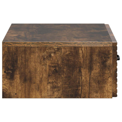 vidaXL Wall-Mounted Side Table Smoked Oak 59 x 34.5 x 17 cm