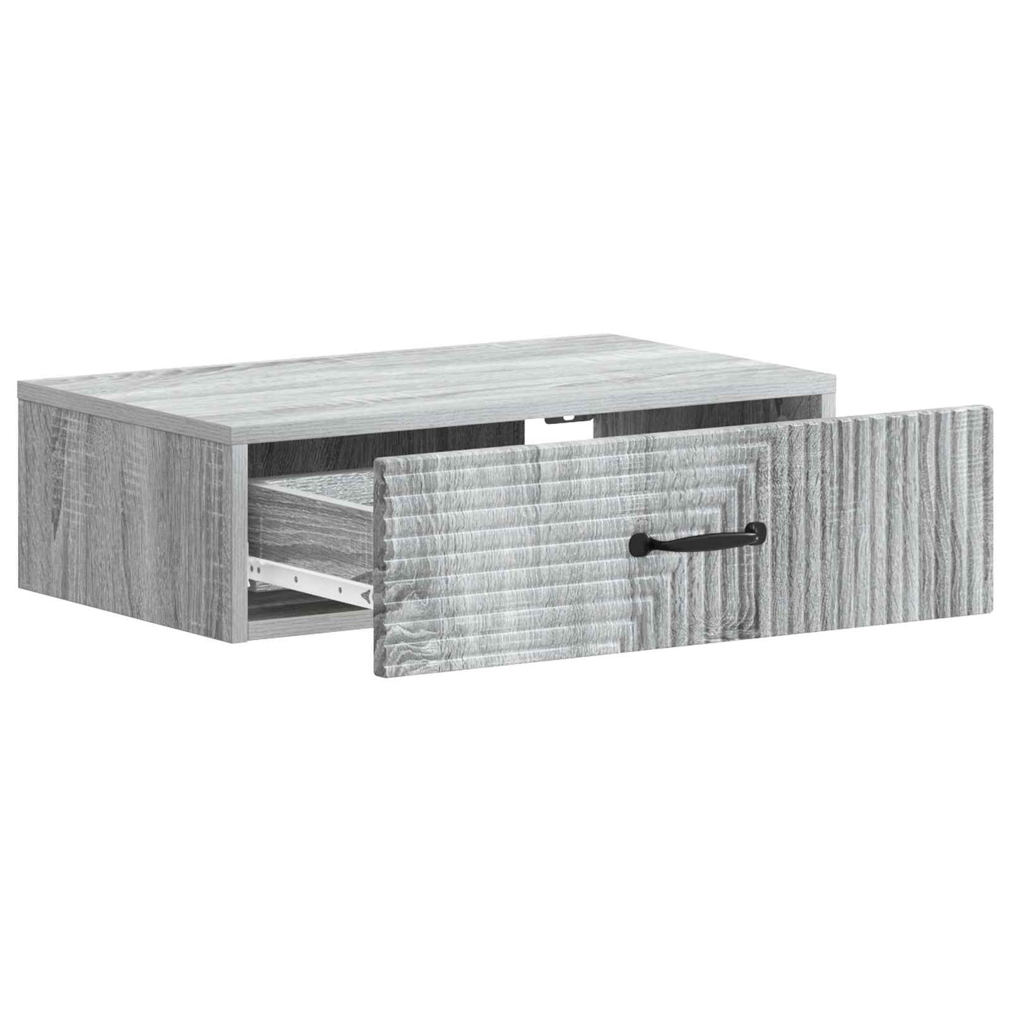 vidaXL Wall-Mounted Side Table Grey Sonoma 59 x 34.5 x 17 cm