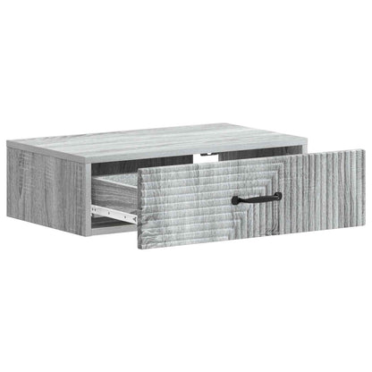 vidaXL Wall-Mounted Side Table Grey Sonoma 59 x 34.5 x 17 cm