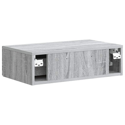vidaXL Wall-Mounted Side Table Grey Sonoma 59 x 34.5 x 17 cm