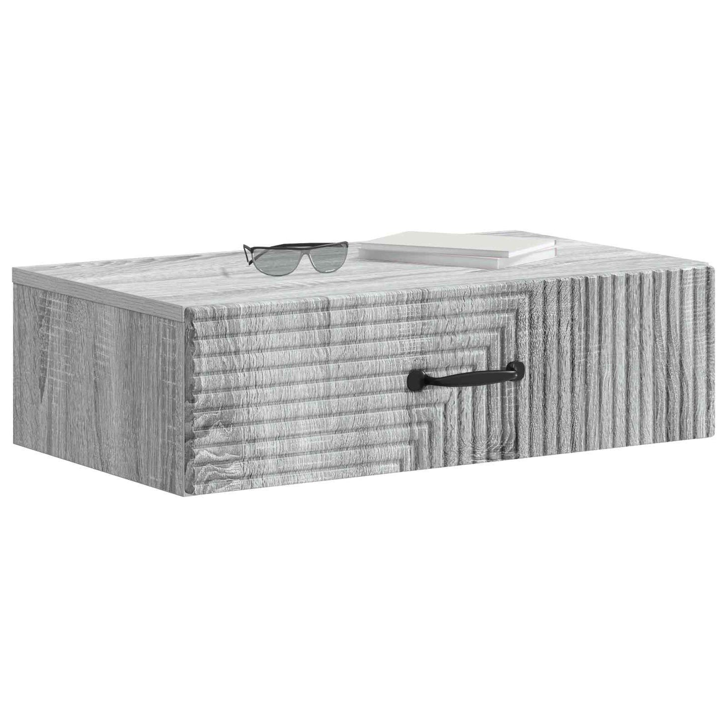 vidaXL Wall-Mounted Side Table Grey Sonoma 59 x 34.5 x 17 cm