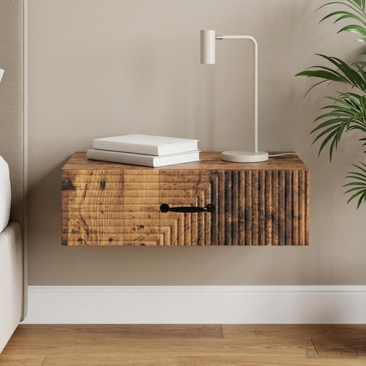 vidaXL Wall-Mounted Side Table Wall-mounted Old Wood 59 x 34.5 x 17 cm
