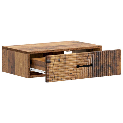 vidaXL Wall-Mounted Side Table Wall-mounted Old Wood 59 x 34.5 x 17 cm