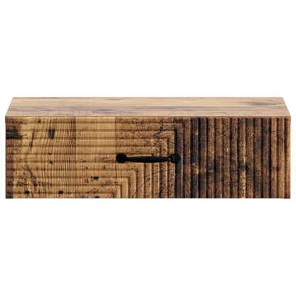 vidaXL Wall-Mounted Side Table Wall-mounted Old Wood 59 x 34.5 x 17 cm