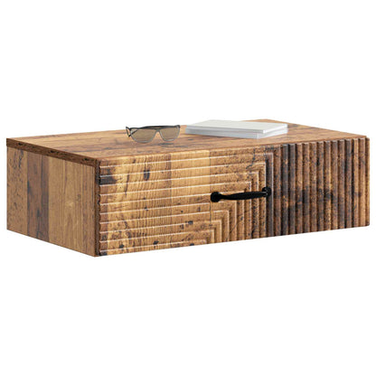 vidaXL Wall-Mounted Side Table Wall-mounted Old Wood 59 x 34.5 x 17 cm