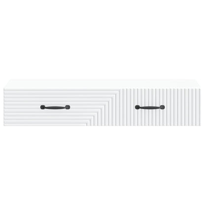 vidaXL Wall-Mounted Side Table Wall-mounted White 87.5 x 34.5 x 17 cm