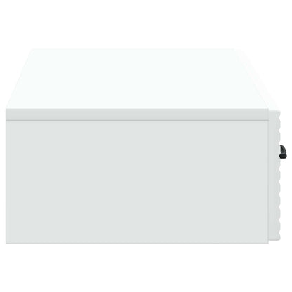 vidaXL Wall-Mounted Side Table Wall-mounted White 87.5 x 34.5 x 17 cm