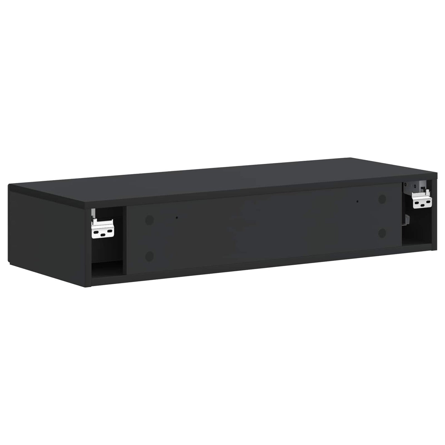 vidaXL Wall-Mounted Side Table Wall-mounted Black 87.5 x 34.5 x 17 cm