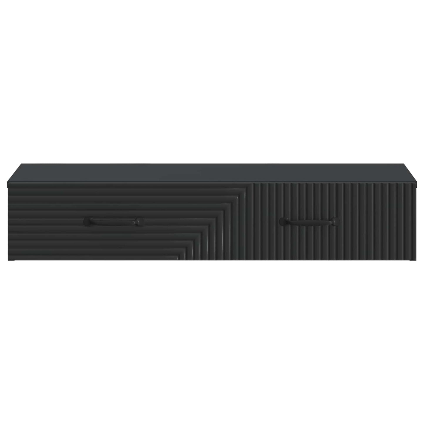 vidaXL Wall-Mounted Side Table Wall-mounted Black 87.5 x 34.5 x 17 cm