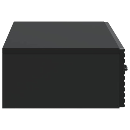 vidaXL Wall-Mounted Side Table Wall-mounted Black 87.5 x 34.5 x 17 cm