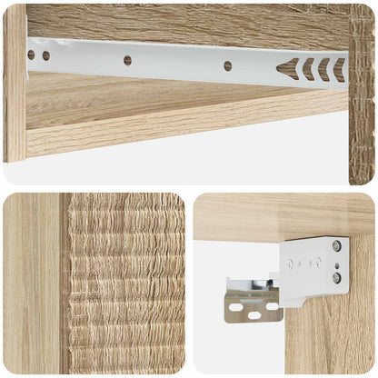 vidaXL Wall-Mounted Side Table Sonoma Oak 87.5 x 34.5 x 17 cm