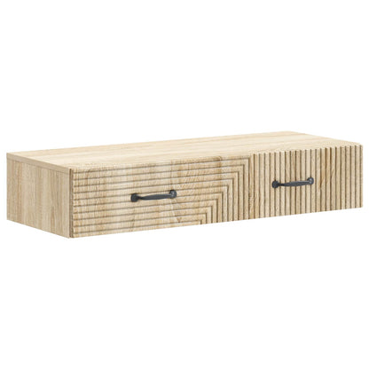 vidaXL Wall-Mounted Side Table Sonoma Oak 87.5 x 34.5 x 17 cm