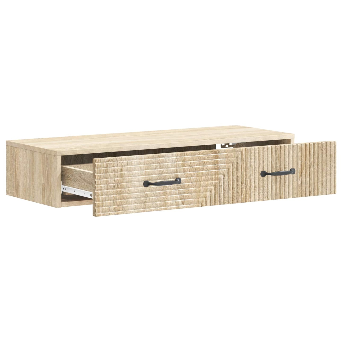 vidaXL Wall-Mounted Side Table Sonoma Oak 87.5 x 34.5 x 17 cm