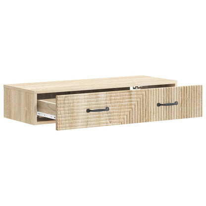 vidaXL Wall-Mounted Side Table Sonoma Oak 87.5 x 34.5 x 17 cm