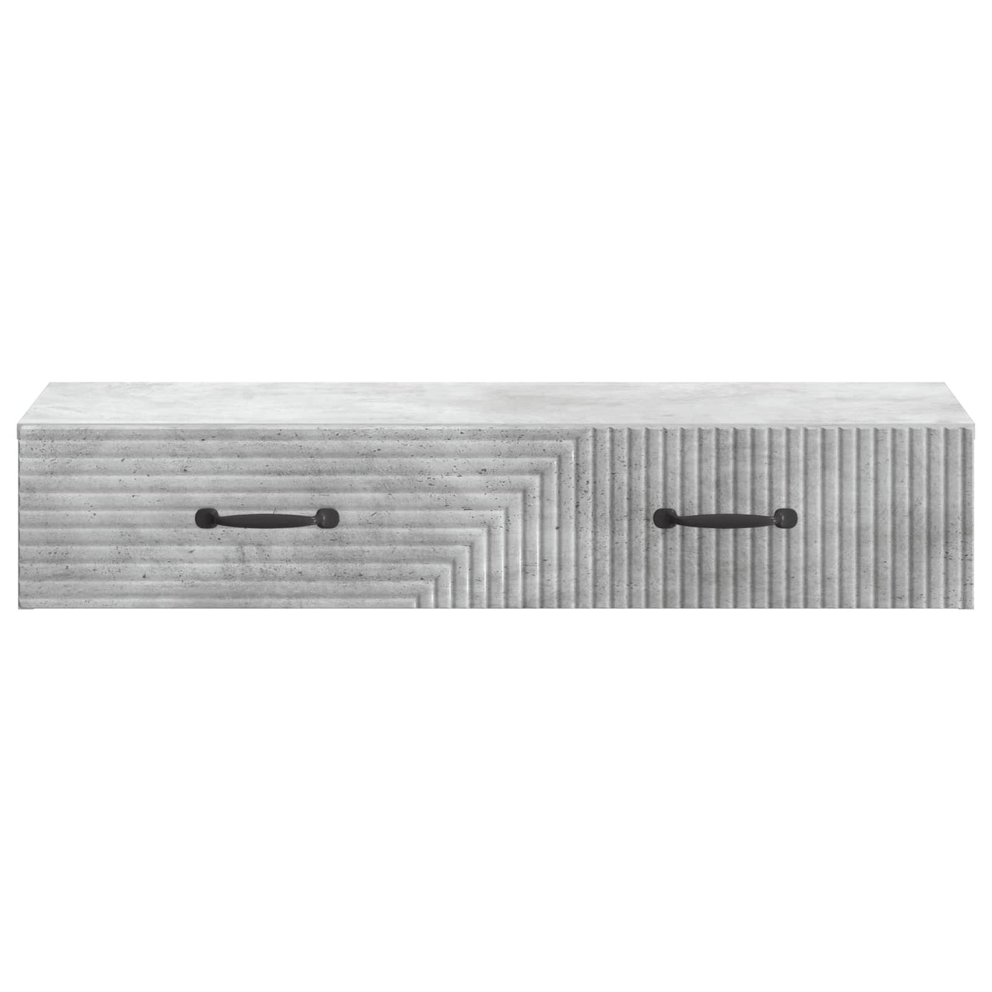 vidaXL Wall-Mounted Side Table Concrete Grey 87.5 x 34.5 x 17 cm
