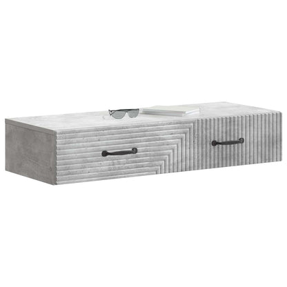 vidaXL Wall-Mounted Side Table Concrete Grey 87.5 x 34.5 x 17 cm