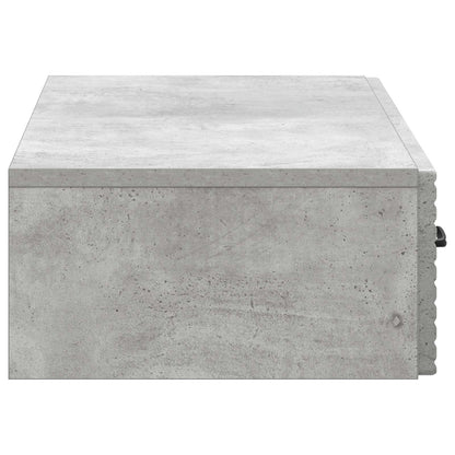 vidaXL Wall-Mounted Side Table Concrete Grey 87.5 x 34.5 x 17 cm
