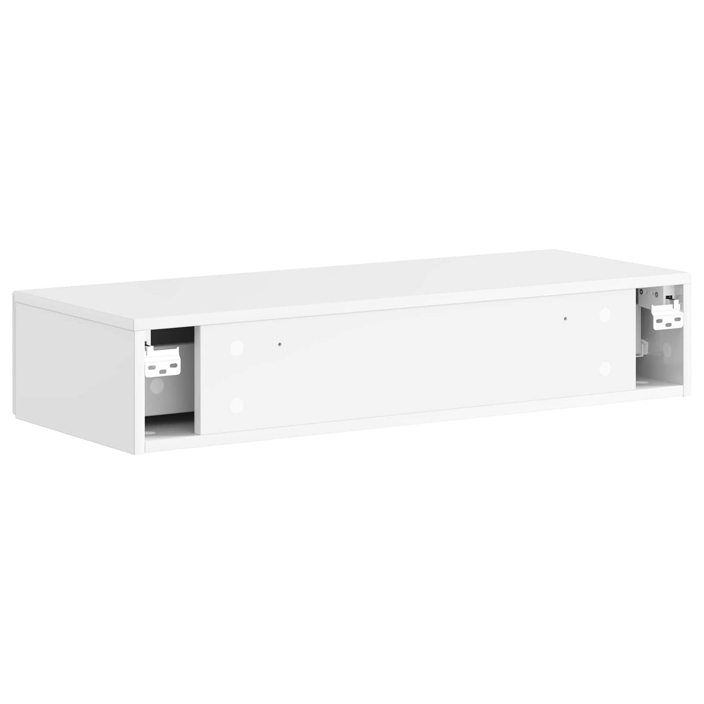 vidaXL Wall-Mounted Side Table High Gloss White 87.5 x 34.5 x 17 cm