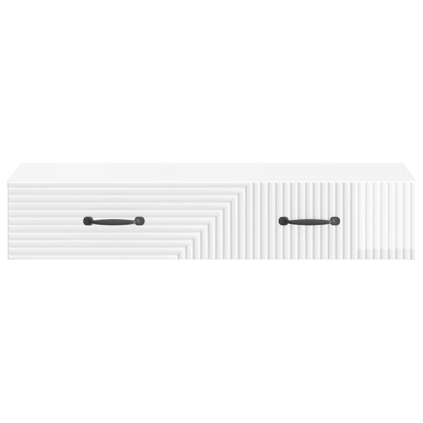 vidaXL Wall-Mounted Side Table High Gloss White 87.5 x 34.5 x 17 cm