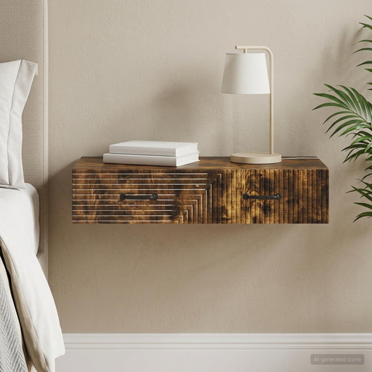 vidaXL Wall-Mounted Side Table 87.5 x 34.5 x 17 cm Engineered Wood