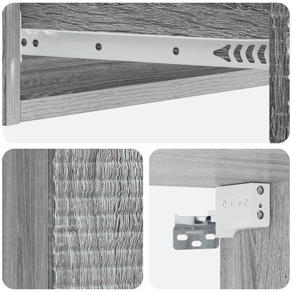vidaXL Wall-Mounted Side Table Grey Sonoma 87.5 x 34.5 x 17 cm