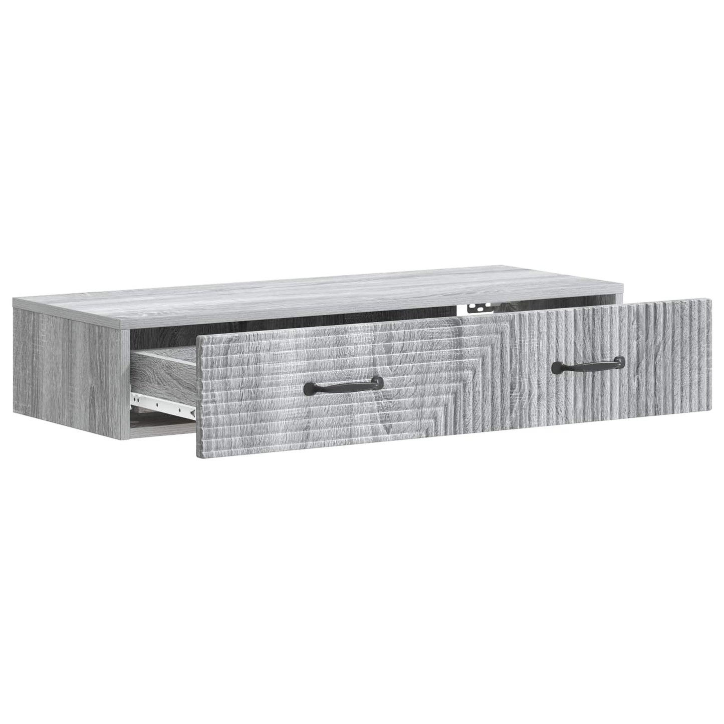 vidaXL Wall-Mounted Side Table Grey Sonoma 87.5 x 34.5 x 17 cm
