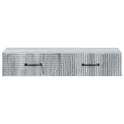 vidaXL Wall-Mounted Side Table Grey Sonoma 87.5 x 34.5 x 17 cm