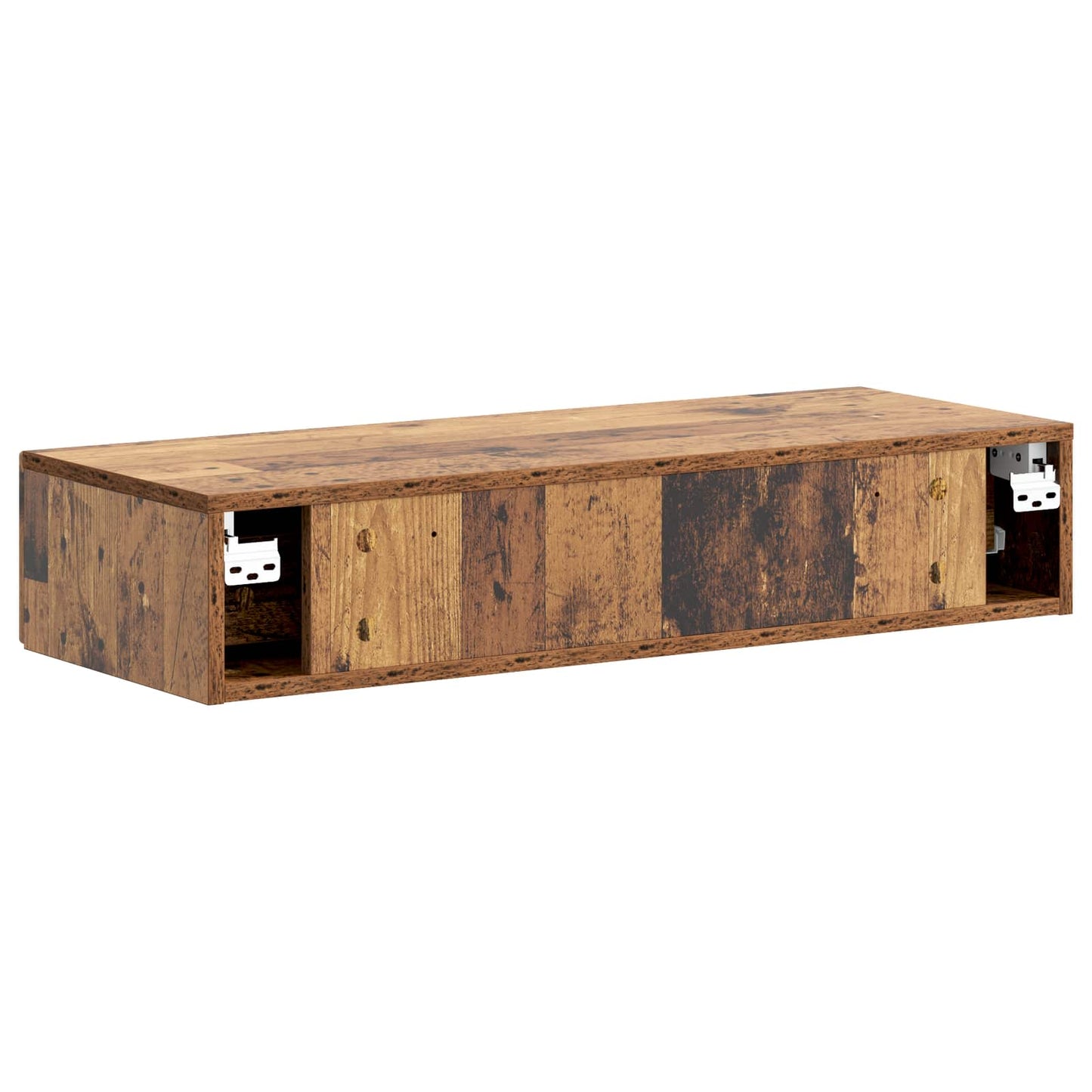 vidaXL Wall-Mounted Side Table Old Wood 87.5 x 34.5 x 17 cm