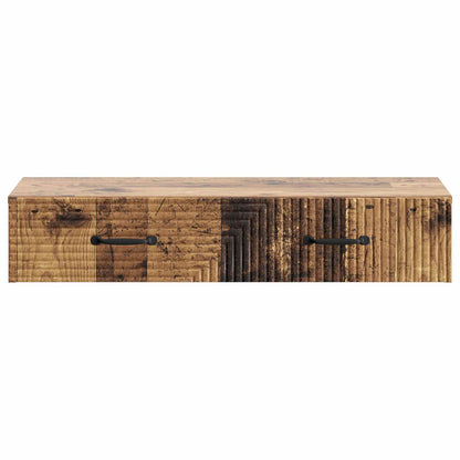 vidaXL Wall-Mounted Side Table Old Wood 87.5 x 34.5 x 17 cm