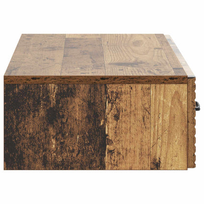 vidaXL Wall-Mounted Side Table Old Wood 87.5 x 34.5 x 17 cm