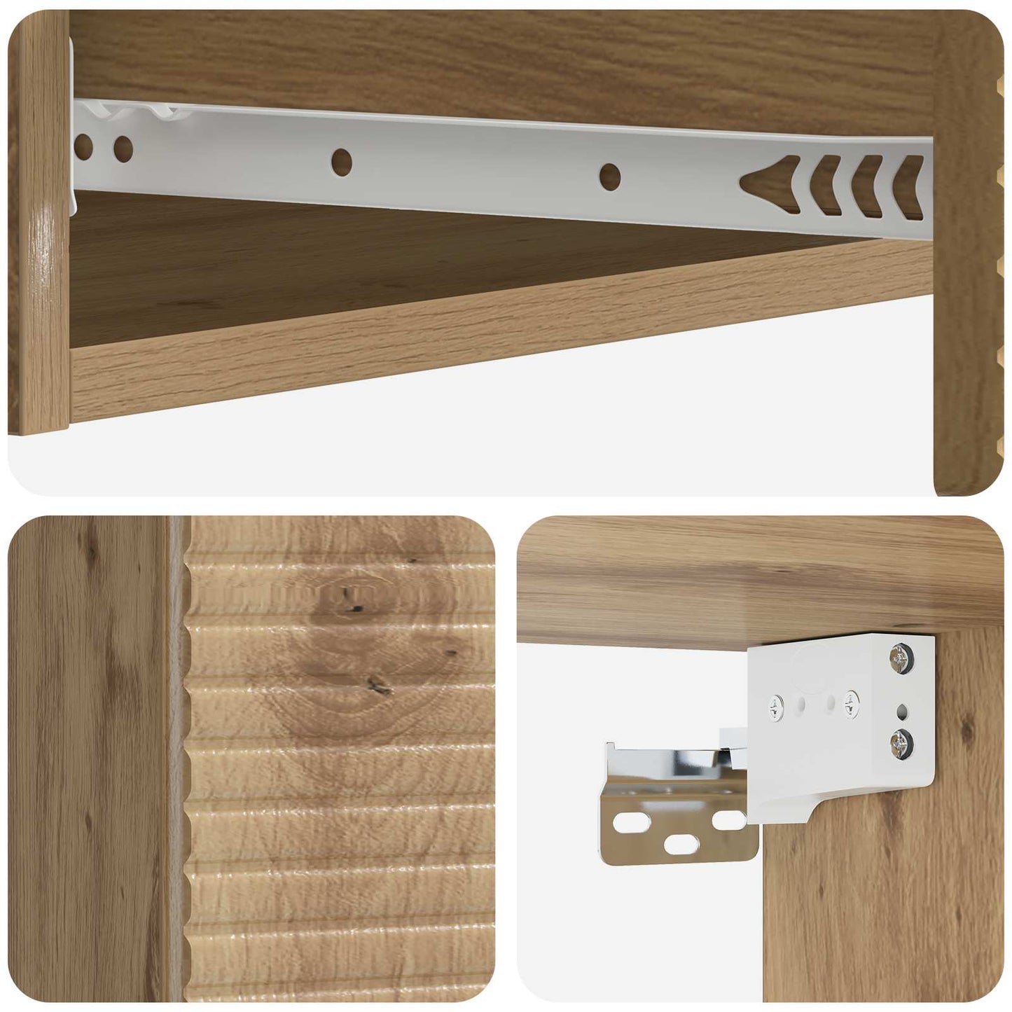 vidaXL Wall-Mounted Side Table 87.5 x 34.5 x 17 cm Engineered Wood