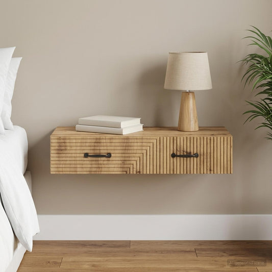 vidaXL Wall-Mounted Side Table 87.5 x 34.5 x 17 cm Engineered Wood