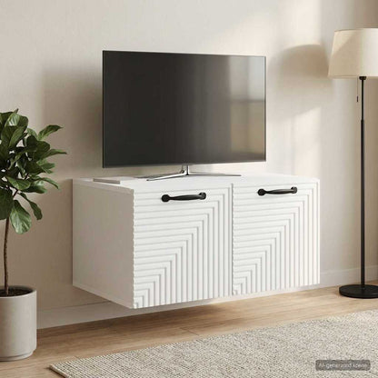 vidaXL Wall-Mounted TV Cabinet White 59.5 x 41 x 30 cm Engineered Wood
